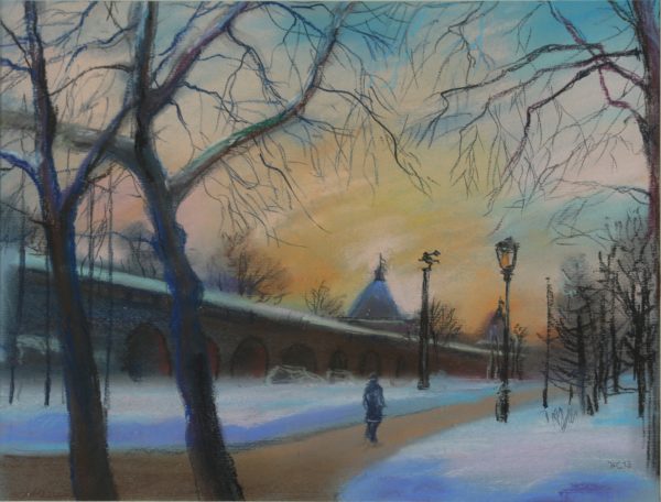 Зимний закат в Кремле